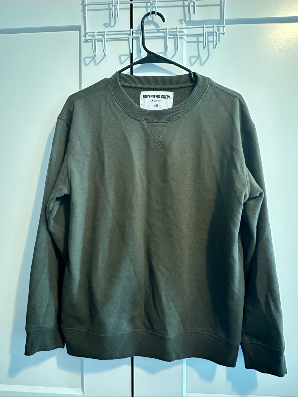 Boyfriend crew Olive Green Crewneck Sweatshirt